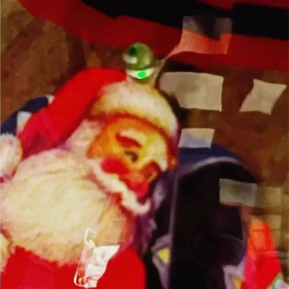 VTG Ball Decoupage Santa Light Up Ornament Christmas Holiday Hanging Rare Fun - Picture 13 of 15